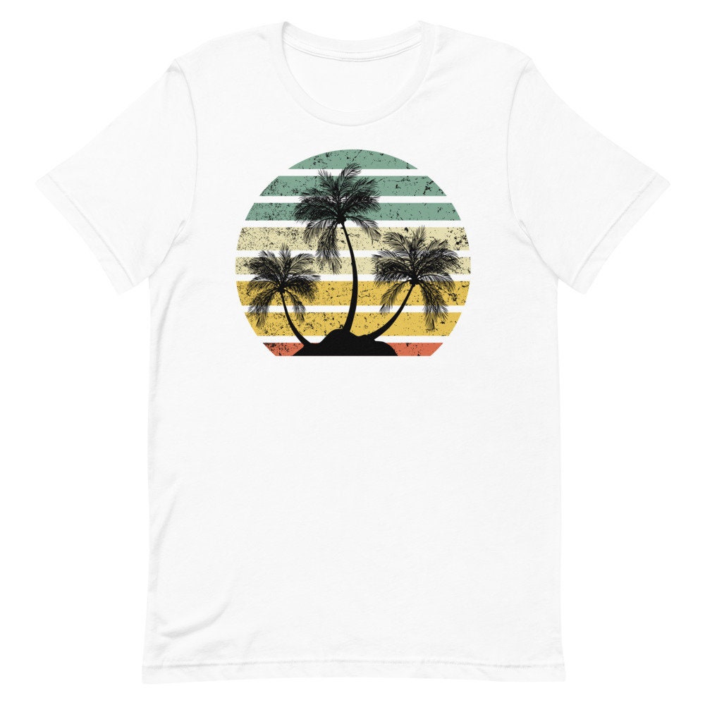 Retro Sunset Shirt Sunset Palm Tree Retro Vintage Sunset Etsy