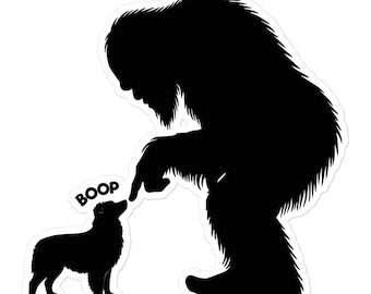 Bigfoot Sasquatch Australian Shepherd Boop Sticker