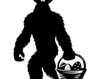 Easter Bigfoot Png, Easter Png, Sasquatch Png, Bigfoot Png Download, Funny Bigfoot Png, Instant Download, Transparent Png, Digital Art