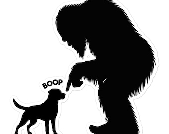 Bigfoot Sasquatch Labrador Retriever Boop, Funny Bigfoot, Funny Sasquatch Sticker, Funny Sasquatch, Squatch, Labrador Retriever Sticker