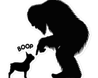 Bigfoot Sasquatch French Bulldog Boop, Bigfoot Sticker, Sasquatch Sticker, French Bulldog Sticker, Frenchie, Dog Mom, Dog Mama, Dog Dad