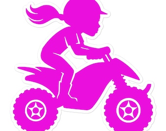 Quad dla dziewczynki, czterokołowiec dla dziewczynki, naklejka na quada, naklejka na quada, quad, czterokołowiec, 4-kołowiec, naklejka na czterokołowca, quad, motocross