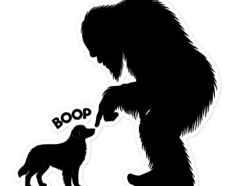 Bigfoot Sasquatch Golden Retriever Boop, Golden Retriever Sticker, Golden Retriever Moms, Golden Retriever Mama, Funny Bigfoot