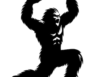 Bigfoot corriendo, Bigfoot Png, Descarga instantánea, Png transparente, Arte digital, Descargar archivo, Descarga digital, Sasquatch Png