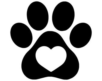 Corazón de pata negra Png, pata Png, pata Png, pata de perro Png, descarga instantánea, Png transparente, Png descargable