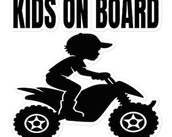 Kids on Board Boy 4 Wheel ATV Sticker