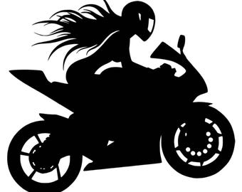 Woman Motorbike PNG, Sports Bike Clipart, Digital Art (Digital Download)