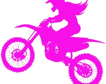 Hot Pink Girl Dirt Bike Rider Png, Girl Dirt Bike, Girl Dirtbike Silhouette, Dirt Bike Girl Png, Motocross Girl, Motocross Png