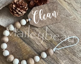 Dishwasher sign / Dirty Clean sign / Dishwasher magnet / Home Decor / Clean Dirty Tag / Dishwasher / Housewarming gift / Refrigerator Magnet