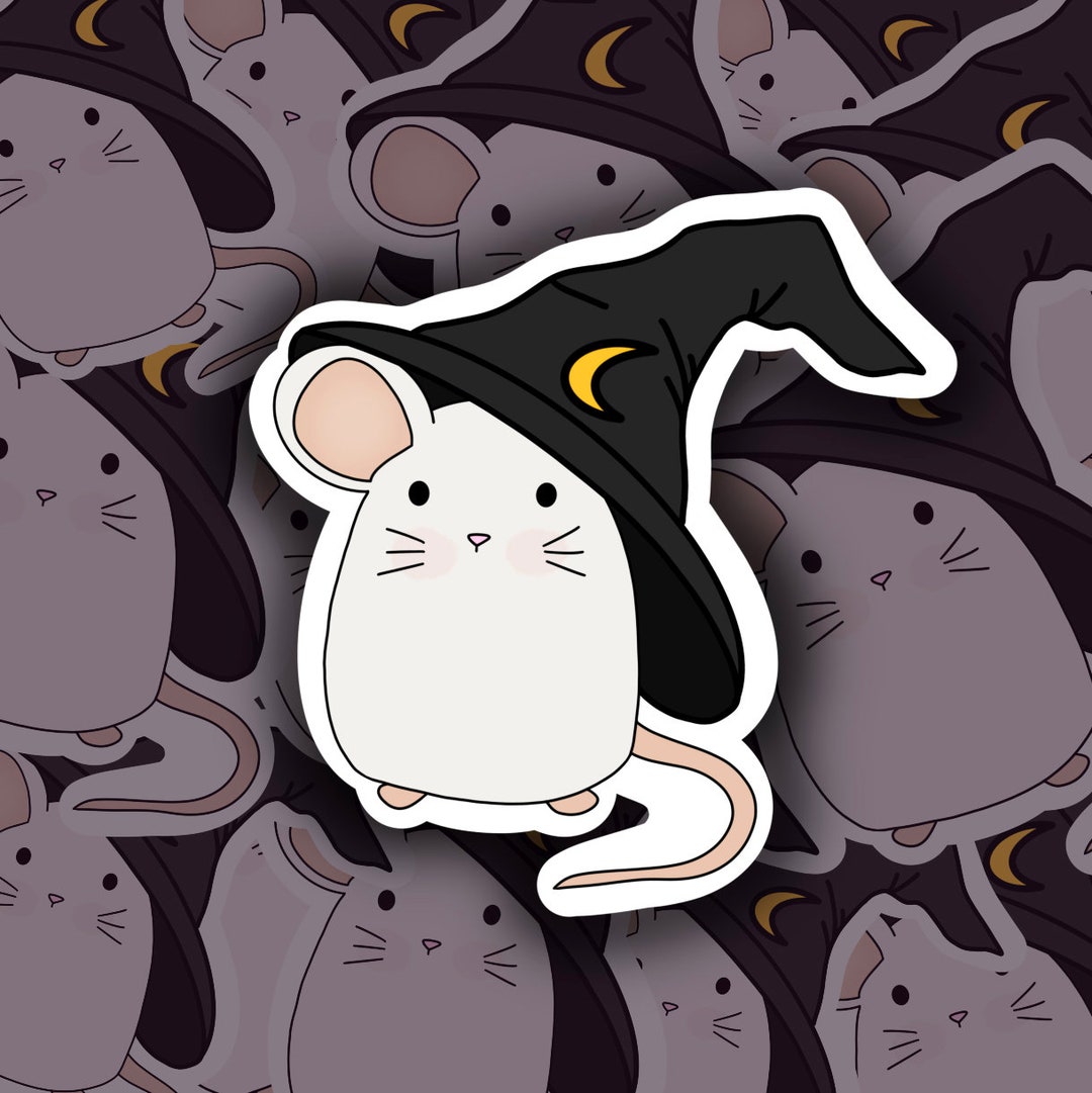 Halloween Sticker | Mouse Sticker | Cute Halloween | Witch Sticker - Etsy