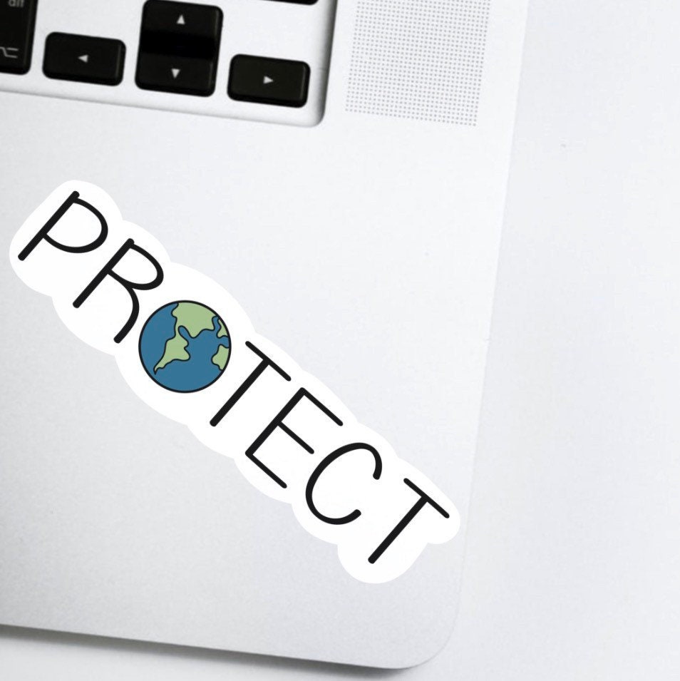 Protect Sticker | Save the Planet Sticker | World Sticker - Etsy