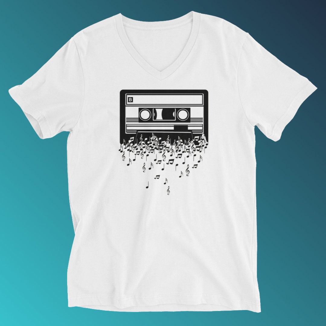 Broken Cassette Short-sleeve Unisex V-neck Music T-shirt - Etsy
