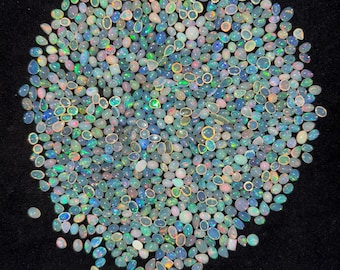 Ethiopian Opal Cabochon Lot: Multi-Fire Gemstones for Jewelry Making