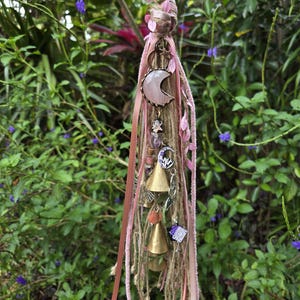 Witches Bells, Rose Moon Witch Bells: Mystic Moon, Wicca Home Protection