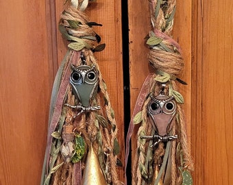 Witch Bells (Fairy Themed), Protection bells with Crystals, Magic Home Protection, Witchy Things, Wicca Decor, Attracts Positive Energy,