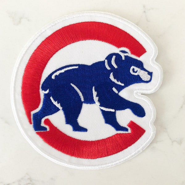 Chicago Cubs Walking Cubbie Bear Jersey Patch 4.0" Iron on