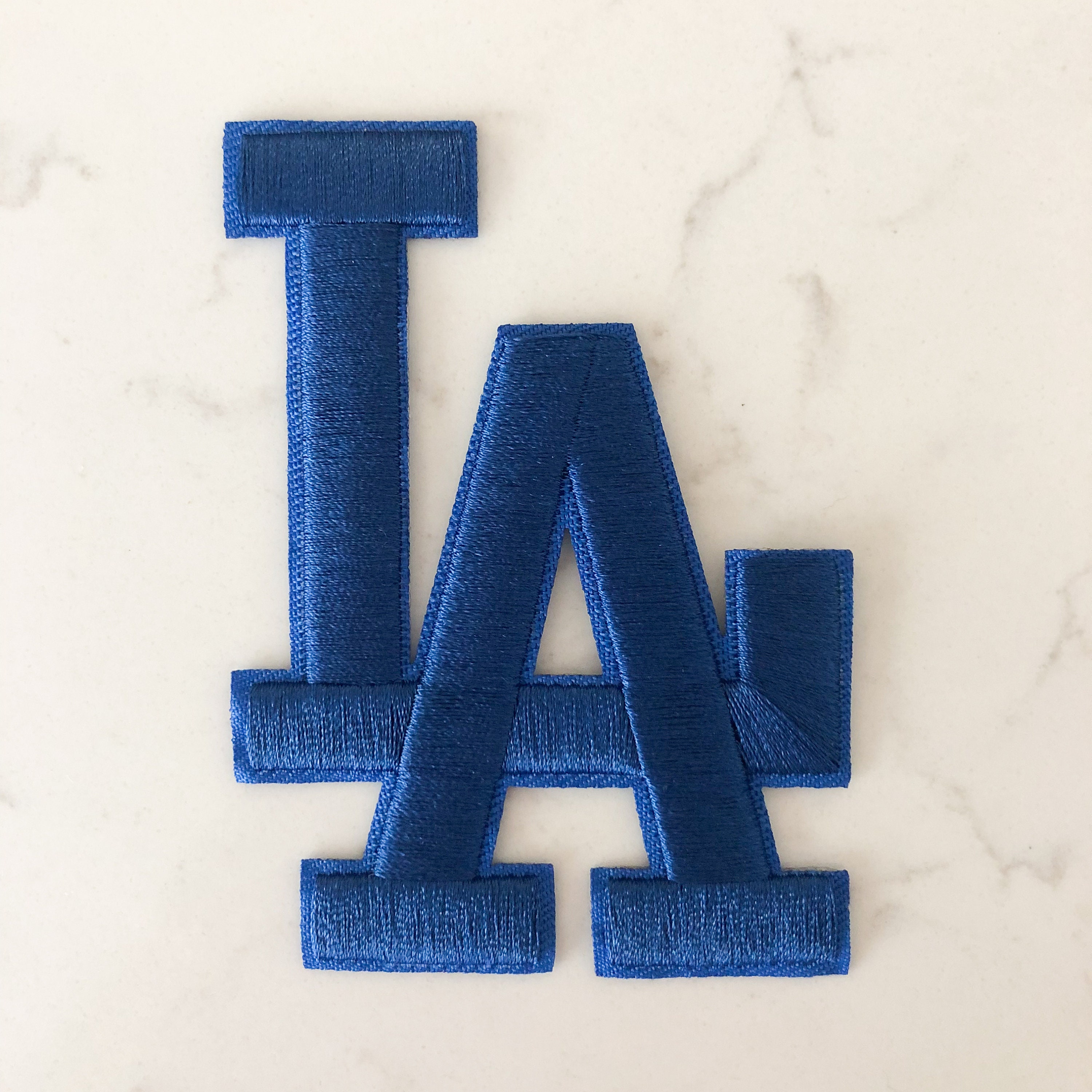 6 pieces "LA" Los Angeles Dodgers Embroidered Iron On Patch. 