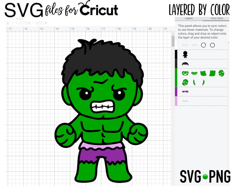 Download Layered SVG Baby Hulk Cut file Superhero Cricut Digital | Etsy