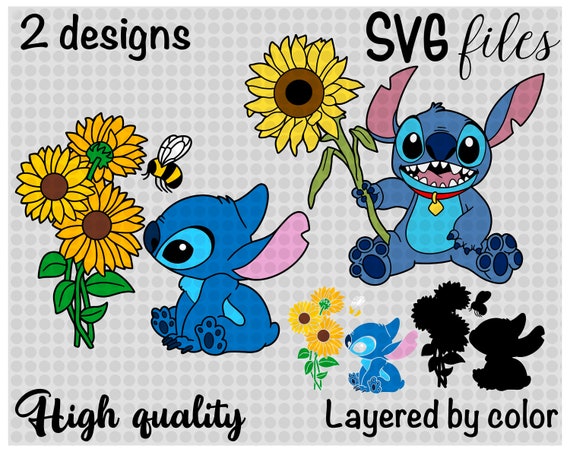 Download Layered Svg Svg Files For Cricut Stitch With Sunflowers Etsy