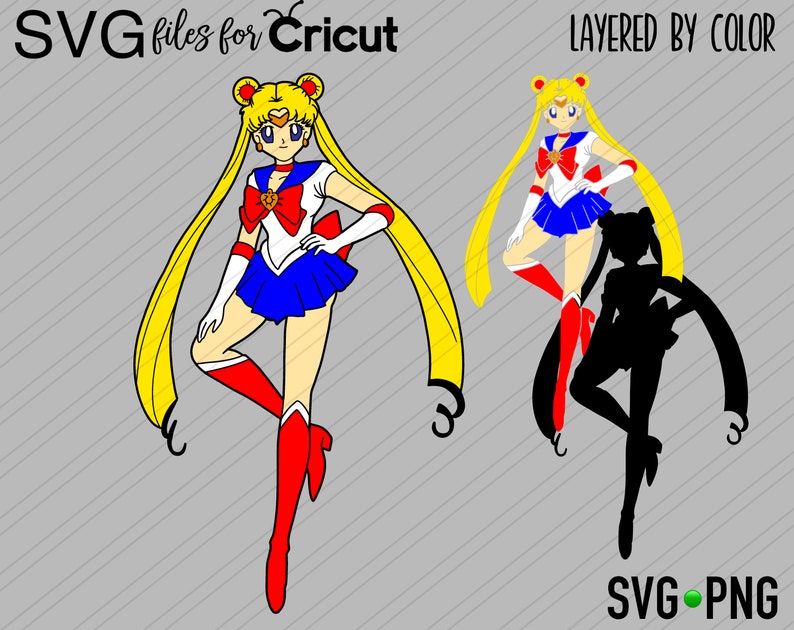 Download Layered SVG Sailor Moon Easy Cut for Cricut Cut file | Etsy