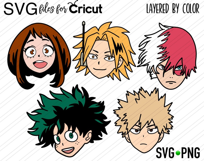 Download Layered SVG My Hero Academia Bundle Easy Cut for Cricut Cut | Etsy
