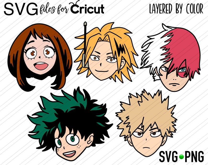 Download Layered SVG My Hero Academia Bundle Easy Cut for Cricut ...