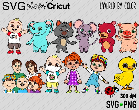 Download Layered Svg Bundle 12 Characters Cut File Cricut Digital Etsy