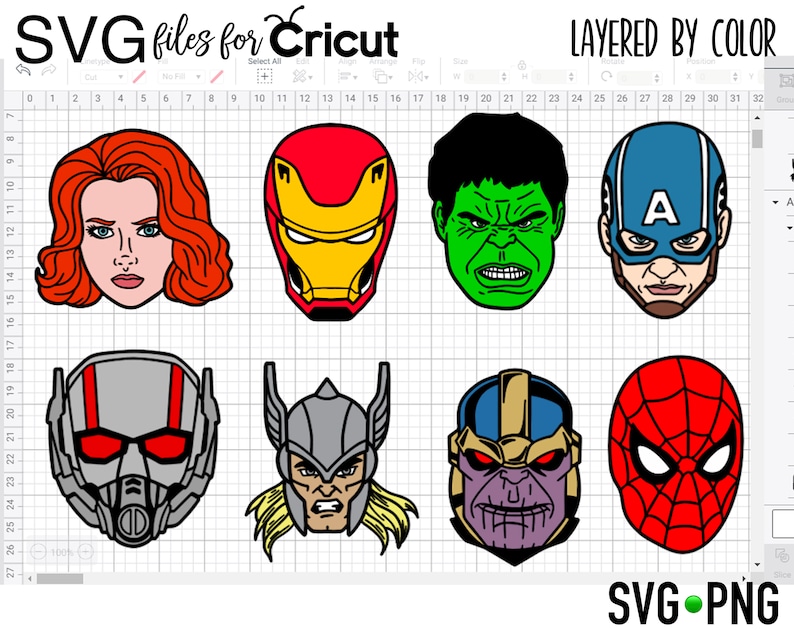 Download Layered SVG Avengers Bundle Cut file Cricut Digital file ...