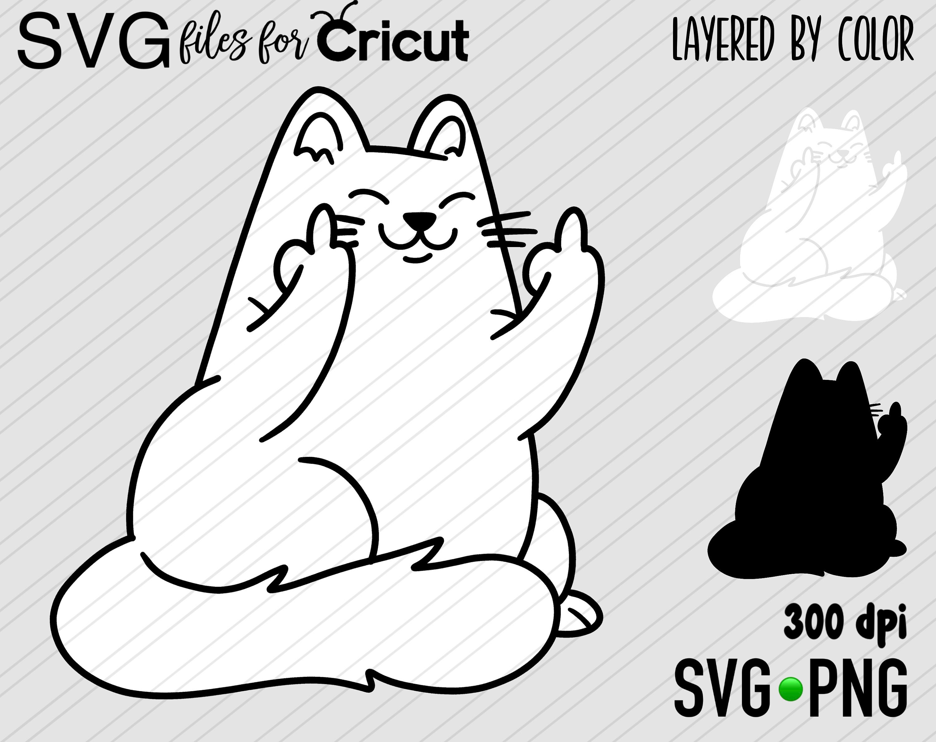 Free Free 168 Middle Finger Cat Svg SVG PNG EPS DXF File