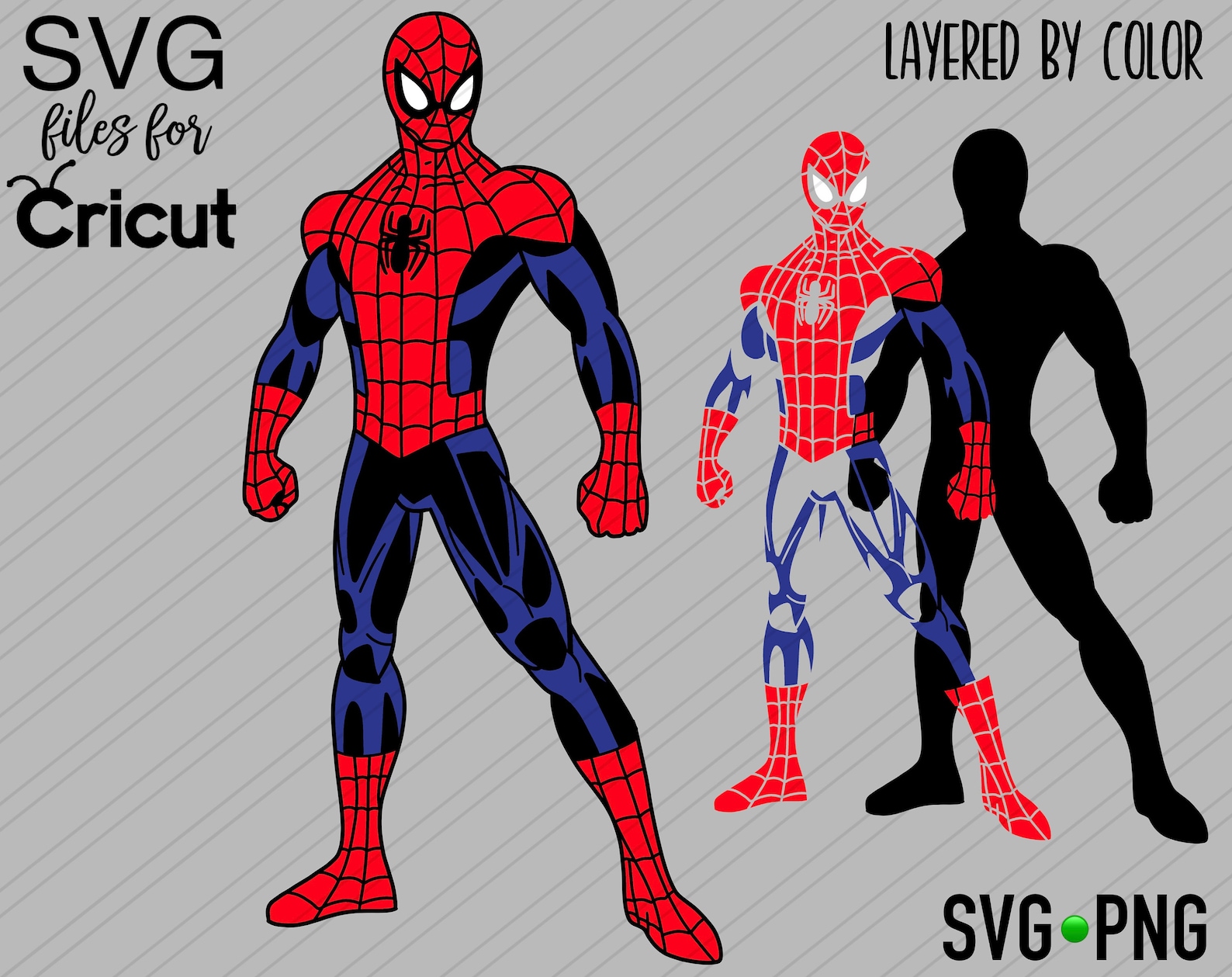Spiderman SVG Layered SVG Cut file Cricut Cameo Digital | Etsy