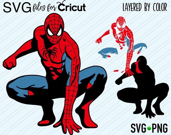 Spiderman SVG Layered SVG Cut file Cricut Cameo Digital | Etsy