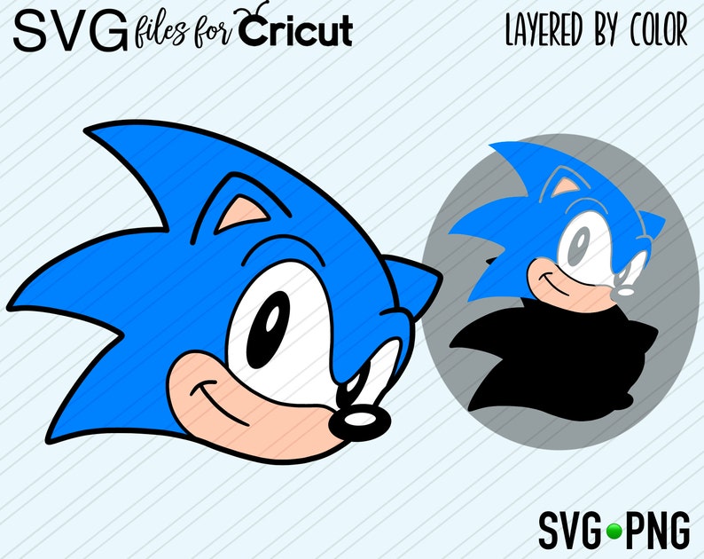 Download Layered SVG Sonic the Hedgehog Cut file Cricut Digital | Etsy