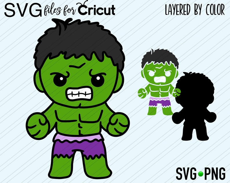 Download Layered SVG Baby Hulk Cut file Superhero Cricut Digital | Etsy