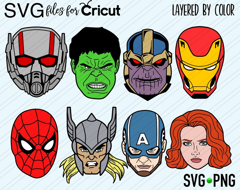 Download Layered SVG Avengers Bundle Cut file Cricut Digital file ...