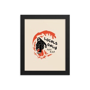 Cartel de impresión de arte en crema solo para locales, enmarcado imagen 3