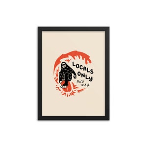 Cartel de impresión de arte en crema solo para locales, enmarcado imagen 6