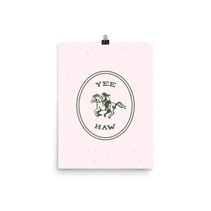 Yee-Haw Pink Poster Art Print, Unframed image 4