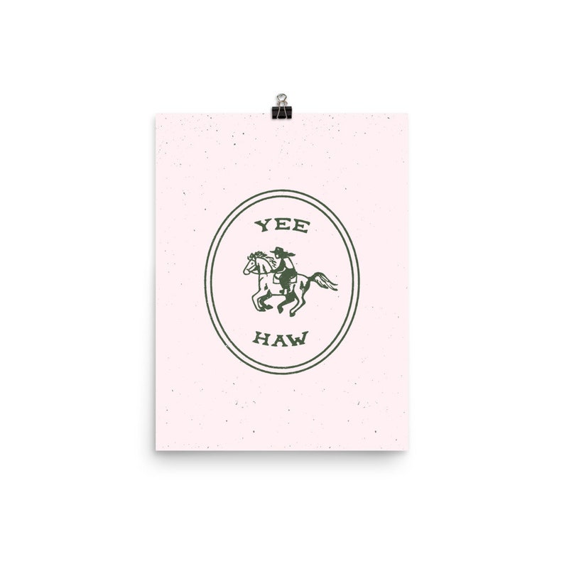 Yee-Haw Pink Poster Art Print, Unframed image 4