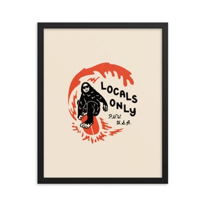 Cartel de impresión de arte en crema solo para locales, enmarcado imagen 9