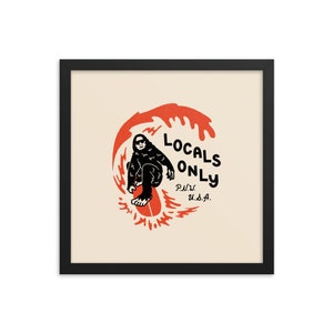 Cartel de impresión de arte en crema solo para locales, enmarcado imagen 7