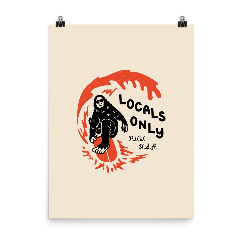 Locals Only Cream Poster Art Print, Unframed image 2