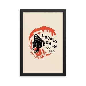 Cartel de impresión de arte en crema solo para locales, enmarcado imagen 8