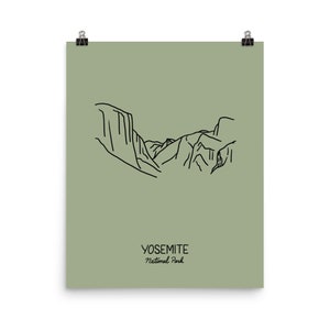 Yosemite National Park Minimalist Poster Art Print, Unframed image 5