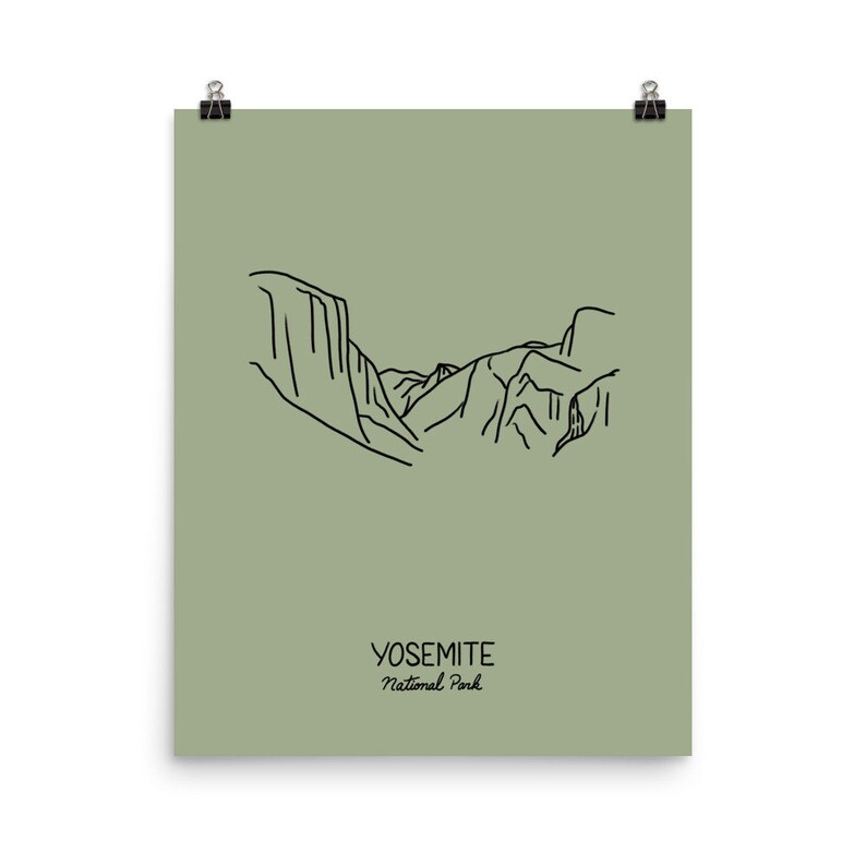 Yosemite National Park Minimalist Poster Art Print, Unframed image 5