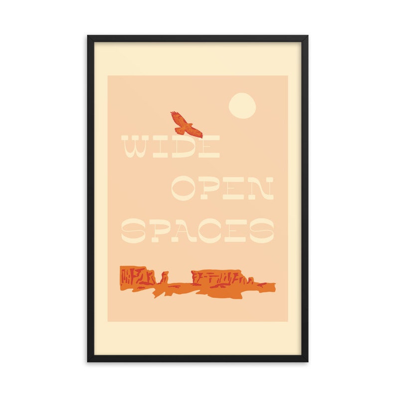 Wide Open Spaces Poster Art Print Framed