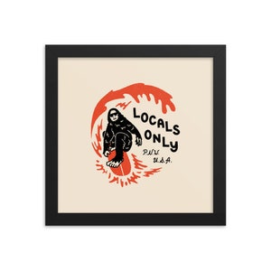 Cartel de impresión de arte en crema solo para locales, enmarcado imagen 4
