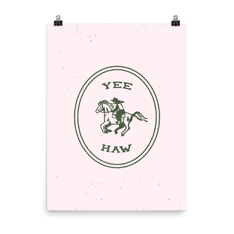 Yee-Haw Pink Poster Art Print, Unframed image 7