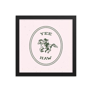 Yee-Haw Pink Poster Art Print, Framed image 5