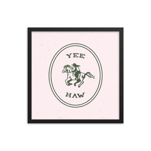 Yee-Haw Pink Poster Art Print, Framed image 10