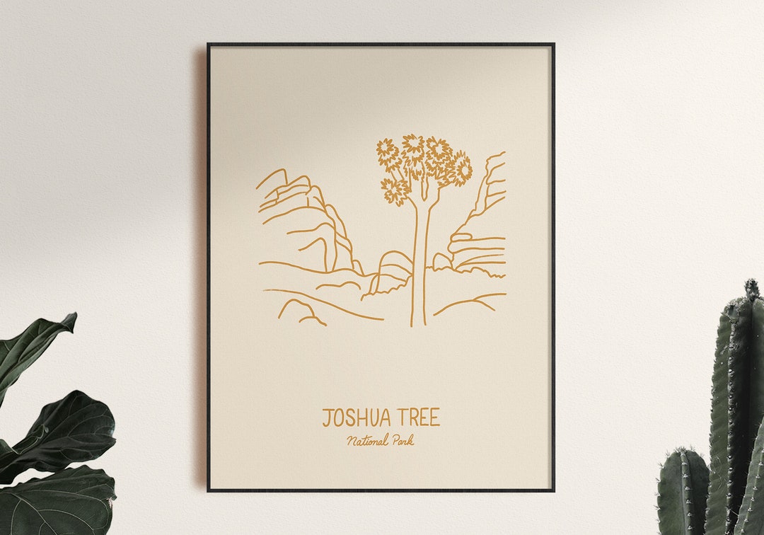 Joshua Tree National Park Minimalist Poster Art Print, Unframed - Etsy